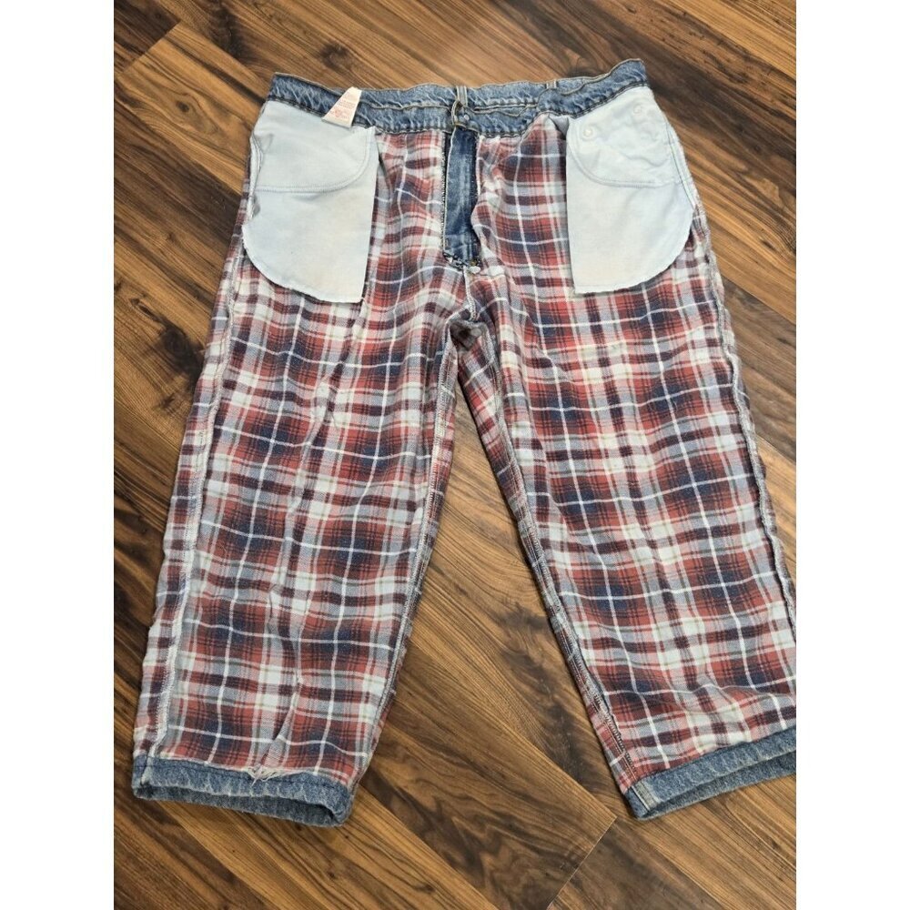 Vtg Carhartt Mens Flannel Lined Jeans Pants Denim Sz 44x24 Union Made USA - Picture 6 of 14